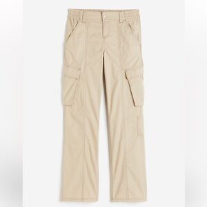 H&M Canvas Cargo Pants / Light Beige / Size Small